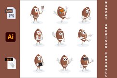 9 Pose American football mascot Product Image 1