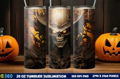 Halloween Tumbler Sublimation Wraps, Tumbler Halloween Product Image 1