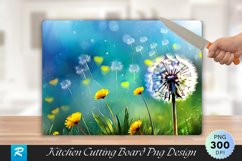 Dandelion Cutting Board Sublimation Design Product Image 1