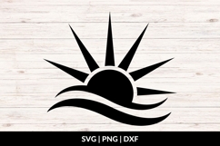 Sun And Waves SVG Product Image 1
