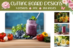 Lemonade Cutting Board, Fruits Cutting Board, Smoothie PNG Product Image 1