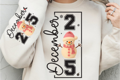 December 25 PNG, Distressed Varsity Christmas PNG, Christmas Product Image 1