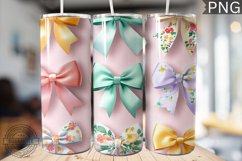 Spring Fling Bow Tumbler Wrap -High Quality 300 Dpi Product Image 1