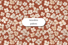 Rust Floral Seamless Pattern | Autumn Botanical Print Product Image 1