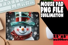 Christmas Snowman Themed Sublimation Mouse Pad Design Product Image 1