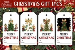 Rustic Christmas Tree Gift Tags, Cute Christmas Tags Designs Product Image 1
