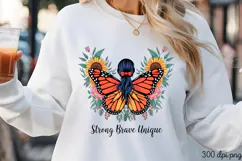 Strong brave unique PNG, Motivation Sublimation PNG Product Image 1