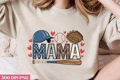 Mama PNG, Baseball Mama Sublimation PNG Product Image 2