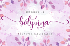Bolyvina - Romantic Calligraphy Product Image 1