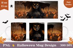 3D Spooky Witch Mug Wrap Design, 3D Halloween Sublimation Product Image 1