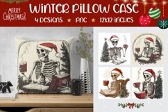 Christmas Skull Pillowcase, Christmas Tree Pillow Case PNG Product Image 1