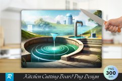 Water System Cutting Board Sublimation Design Product Image 1