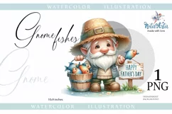 Gnome Fishing Father's Day PNG Clipart Product Image 1