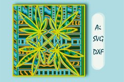 Marijuana 3D Multilayer SVG/ Marijuana 3D mandala/ Cannabis Product Image 1
