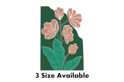 Elegant Floral Leaves Pattern Embroidery Design Product Image 1