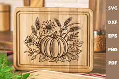 Pumpkin SVG, Fall, Cutting board, Laser cut, Cricut svg Product Image 1