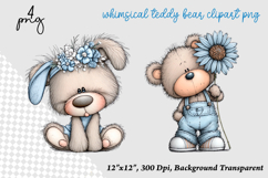 Whimsical teddy bear clipart png Product Image 1