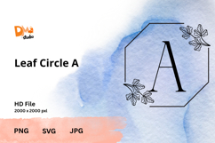 Leaf Circle Monogram - Elegant Botanical Letter JPG|PNG|SVG Product Image 1