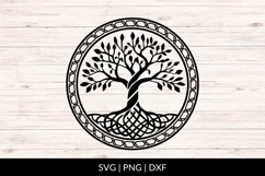 Hand Drawn Tree Of Life Circle SVG Product Image 1