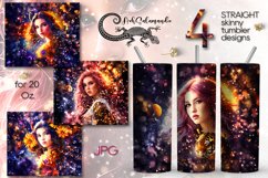 Fabulous Girl | 4 mystic skinny tumbler Sublimation designs Product Image 1