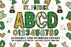 St patrick alphabet png clipart, st patrick letters doodle Product Image 1