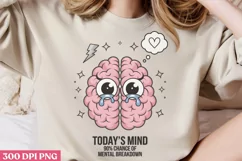 Today's Mind Mood PNG, Mental Health Sublimation PNG Product Image 1