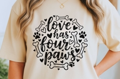 Love Has Four Paws Svg, Dog Lover Svg, Funny Dog Mom Svg. Product Image 2