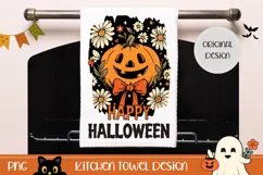 Cartoon Halloween Pumpkin Towel Print, Happy Halloween PNG Product Image 1