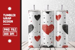 Heart Pattern Tumbler Warp Design Product Image 1