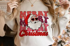 Merry Christmas SVG, Santa SVG, Santa with sunglasses png Product Image 2