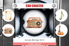 Car Coaster Retro Autumn Music Product Image 1