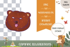 Hand Drawn Bear Illustration, Cartoon Bear PNG Product Image 1