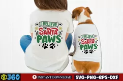 I believe in santa paws SVG, Christmas SVG Product Image 1