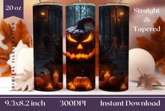 3D Pumpkin Tumbler Wrap, 3D Halloween Tumbler Wrap Design Product Image 1