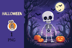 skeleton , halloween, pumpkin Product Image 1