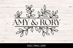 Botanical Wedding Name Frame SVG Product Image 1