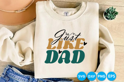 Just Like Dad Father's day retro SVG Design Product Image 1