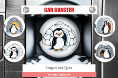 Car Coaster Penguin and Igloo Product Image 1