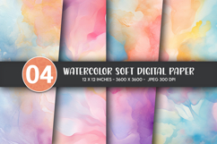 Watercolor Soft Digital Paper Product Image 1