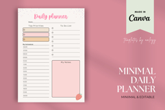 Minimal Daily Planner Clean &amp; Modern Canva Template Product Image 1