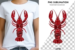 Crawfish faux rhinestone png design for T-shirts Product Image 1