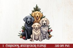 Christmas Tree With Many Dogs Clipart PNG Product Image 2
