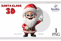 3D santa claus,santa claus clipart,3D christmas,christmas Product Image 1