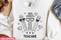 Teacher PNG, Retro Teacher Sublimation PNG Product Image 2