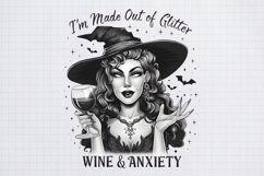 Vintage Halloween Witch, I&#039;m made out of glitter wine &amp; Product Image 1