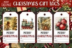 Christmas Angel Gift Tags, Christmas Train Product Tags Product Image 1