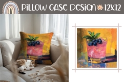 Art Pillow Template, Cocktail Pillow Design Product Image 1