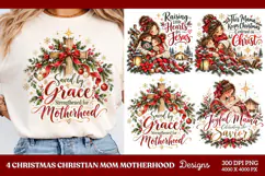 4 Christian Mom Christmas PNG Designs, 4 Faith Based Christm Product Image 1