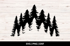 Forest Trees Silhouette SVG Product Image 1