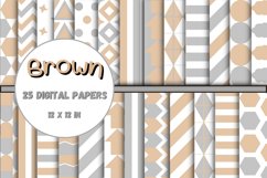 Brown, Gray and White Digital Papers Product Image 1